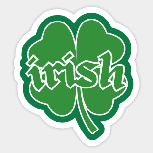 Irish Green Shamrock Sticker